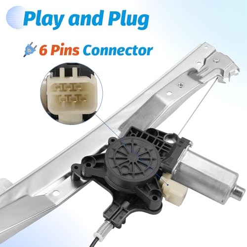 Front Left Driver Side Power Window Regulator with Motor Compatible with Dodge