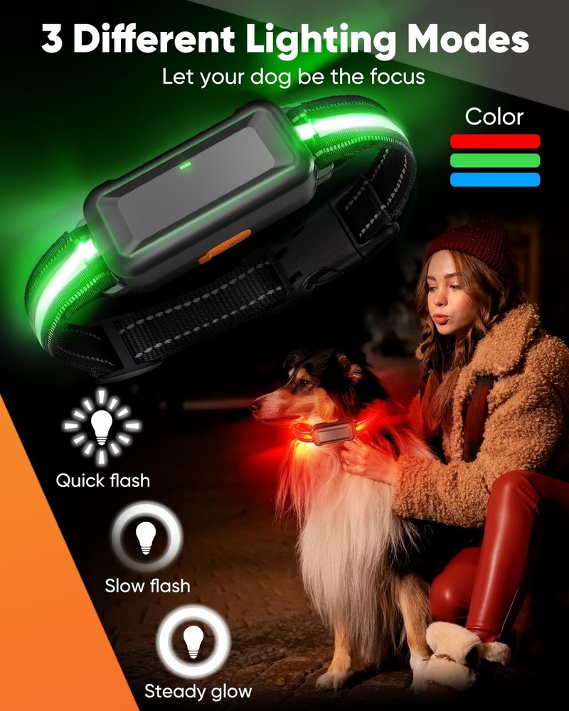 Remote Training Collar with LED Light – 3300FT Range, Rechargeable & Waterpro...