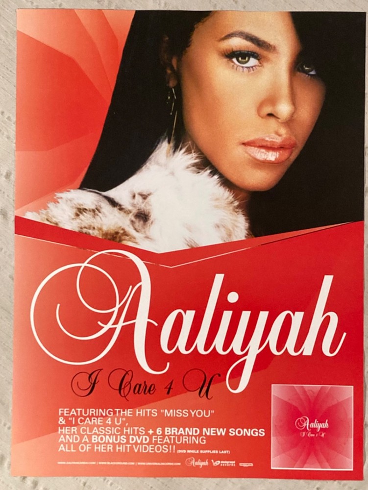 Aaliyah 2001 Promo Poster I Care 4 U