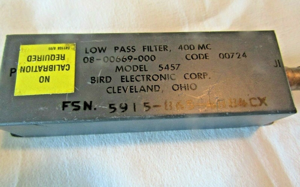 BIRD Electronics LOW PASS FILTER  Model 5457, 400 MC
