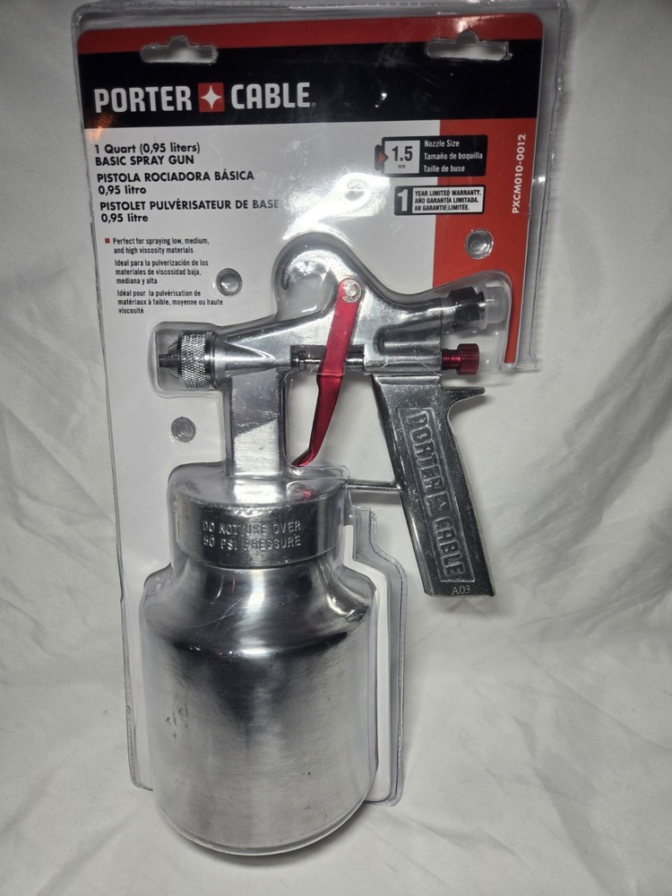 Porter Cable 1 Quart Basic Spray Gun (PXCM010-0012) New Original Package