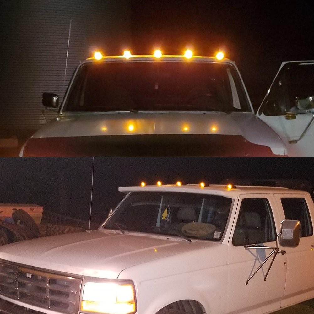 1-5Set For Ford F150 F250 F350 1973-97 Amber LED Roof Top Cab Marker Lights Kit