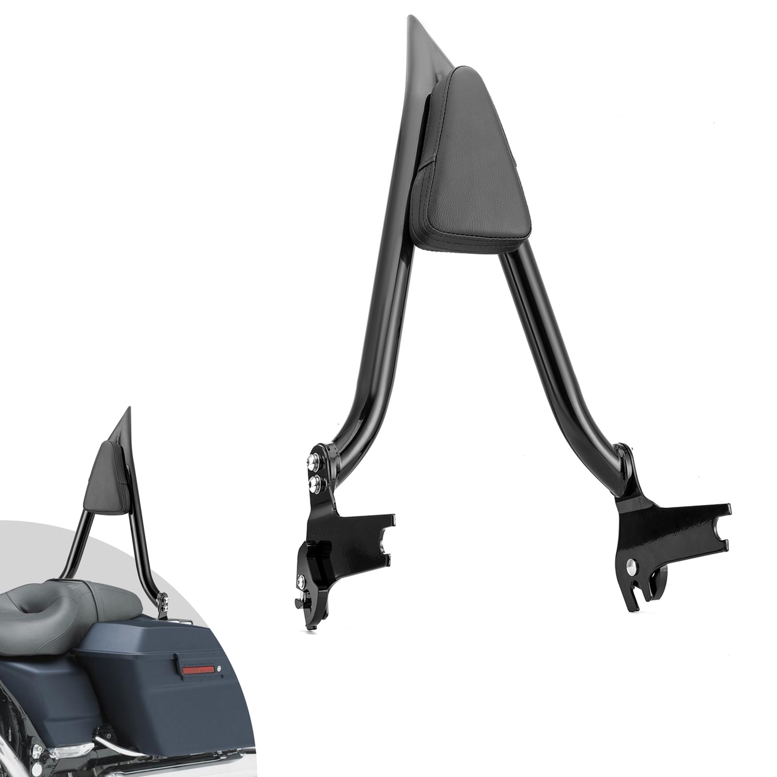 Tall Sissy Bar Backrest For Harley Touring Road King Electra Street Glide FLHT