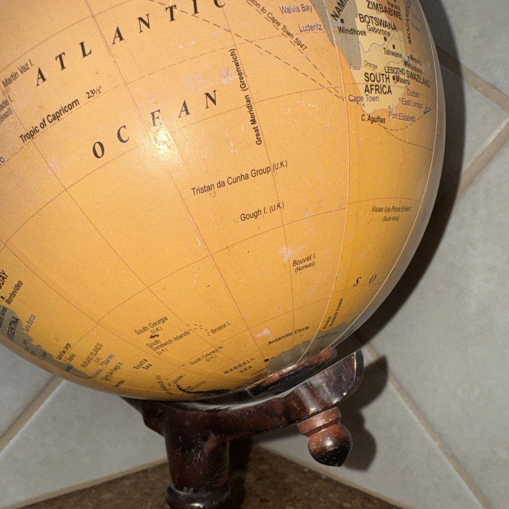 Vintage World Globe On Stand
