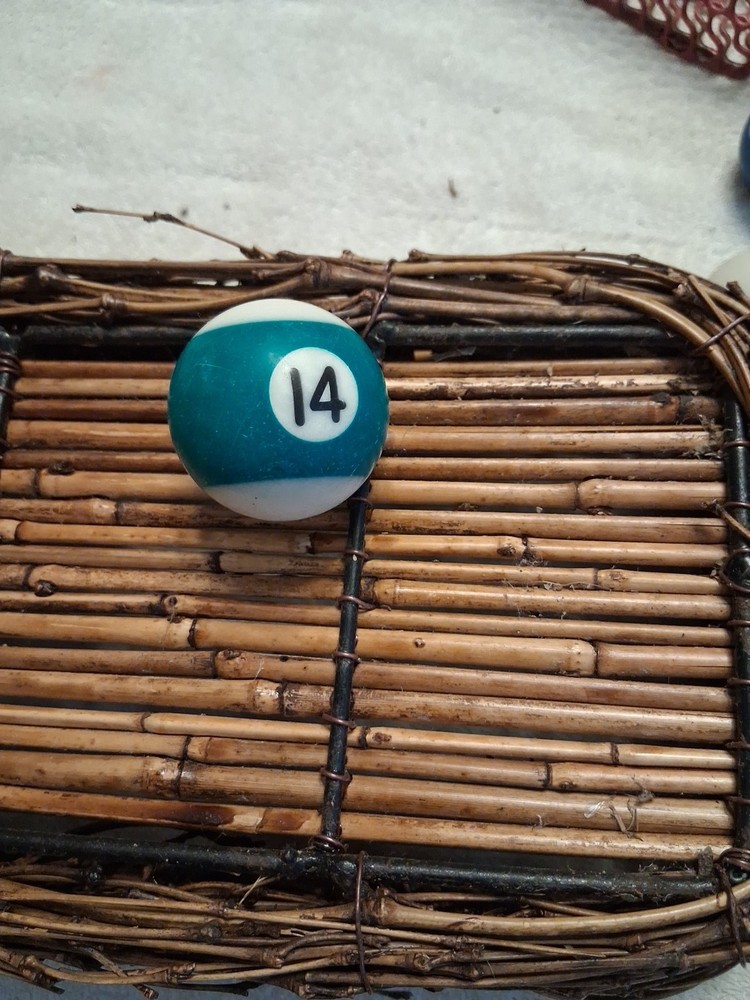 Replacement Mini Billiard Pool Ball - Teal White Strip #6