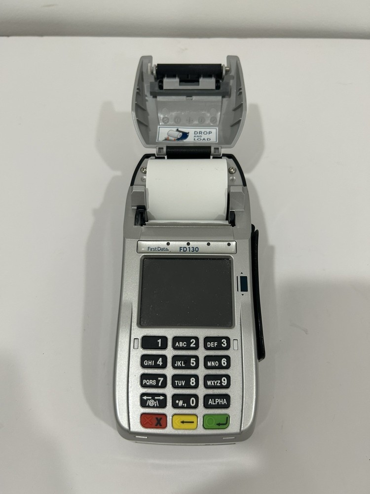First Data FD130 Credit Card Terminal with cords