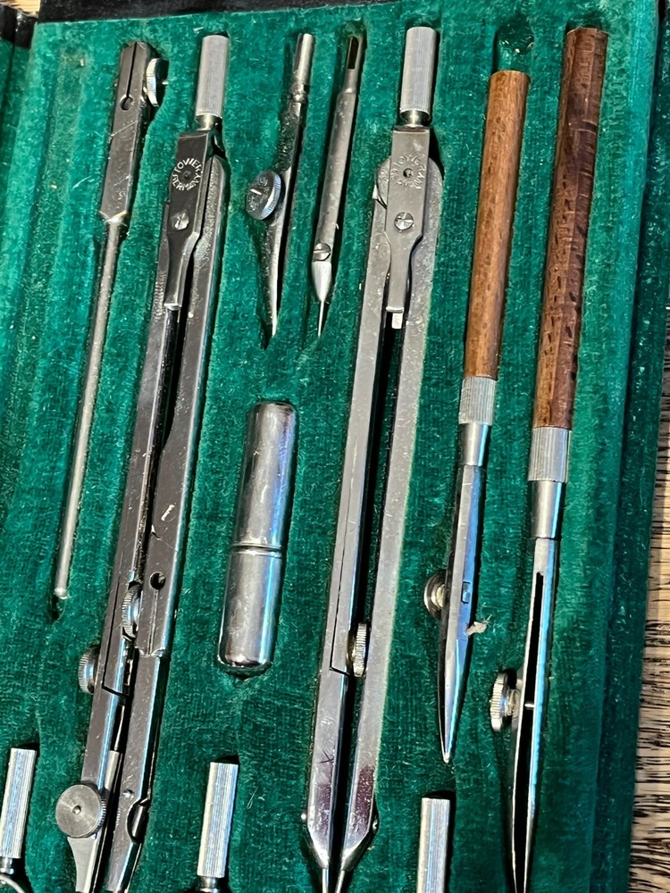 vintage German drafting tool kit