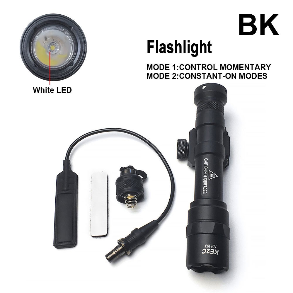 Tactical Light M600 Style M600B LED Flashlight With Remote Pressure Switch US