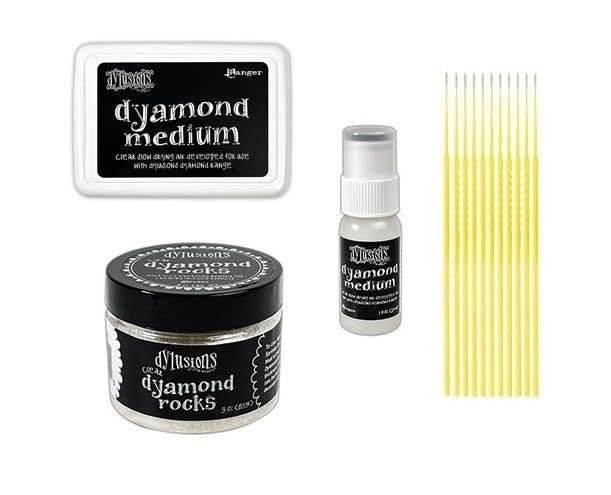 Dylusions Dyamond Rocks Accessories Bundle - Dylusions Dyamond Medium Pad,...