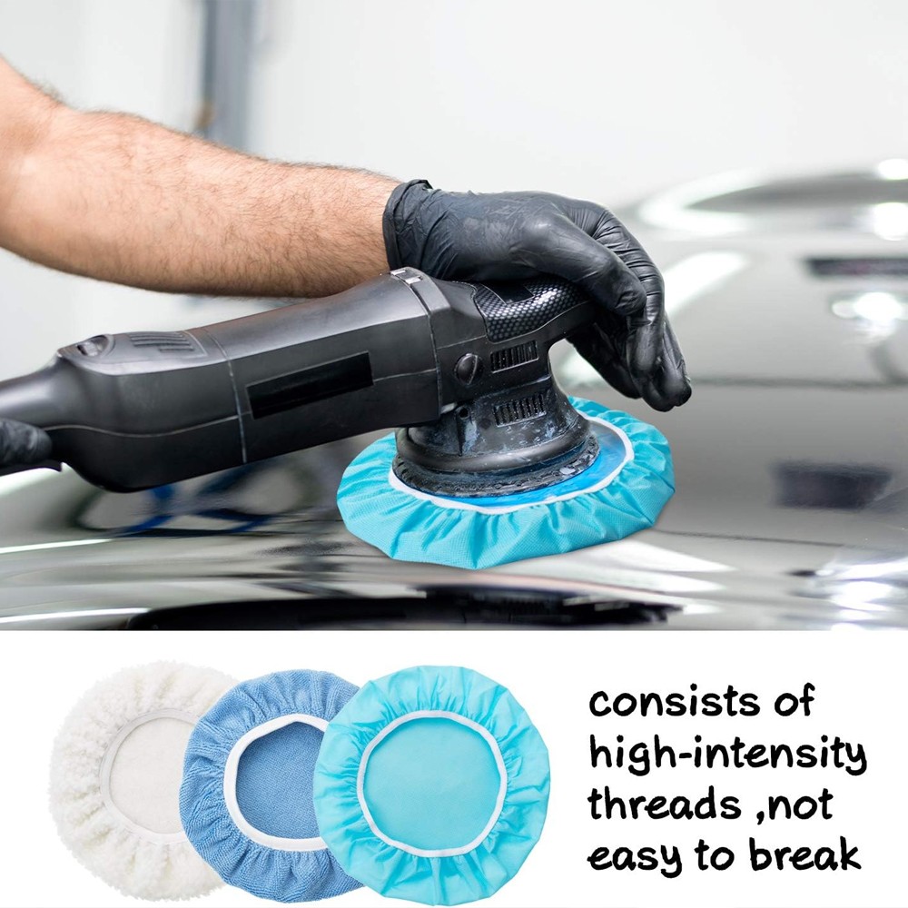 20 Pieces Buffer Pads Car Polisher Bonnet Orbital Buffer Bonnets