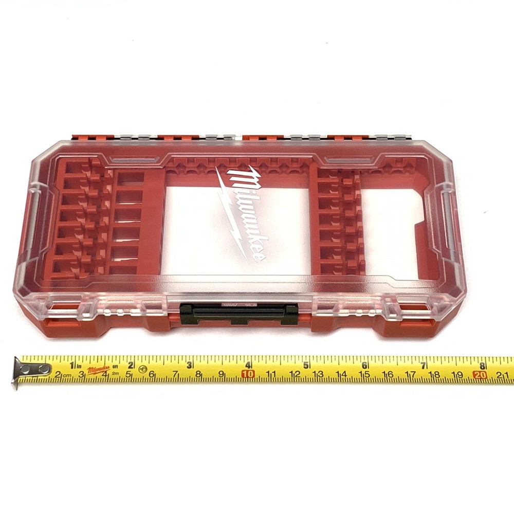 New Gen Milwaukee Bit Storage Case With 2 Bit Insert Holders Clear Top
