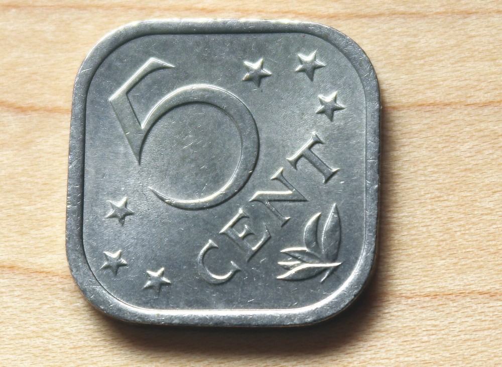 1974 Netherlands Antilles 5 Cents