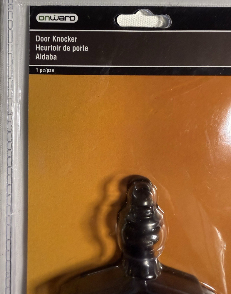 OnWard Door Knocker 6-1/4 in. Solid Black Door Knocker-Black