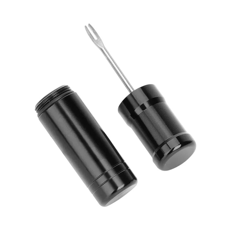 Bicycle Tire Repair Tool Emergency Plug Kit Tubeless Portable Flat Fix Container