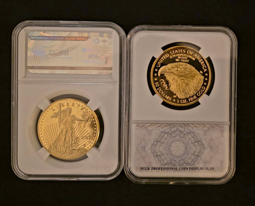 2022 - One Ounce .999 Gold American Eagle - 24k Fine (BU) Glided Repro Coin