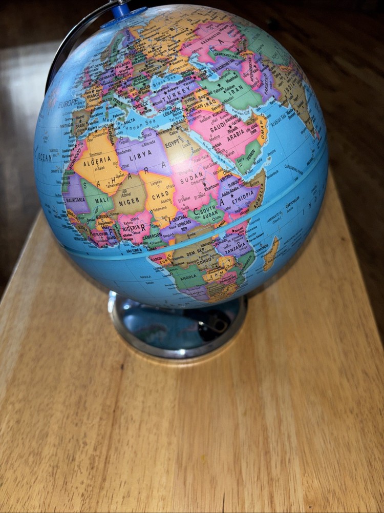 World Map 6" Globe Vintage desktop table decorative globe earth on base