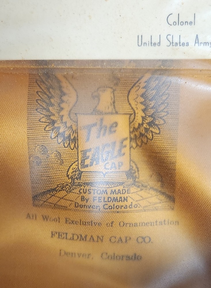 Vintage WW ll U.S. Army Colonel Feldman Cap