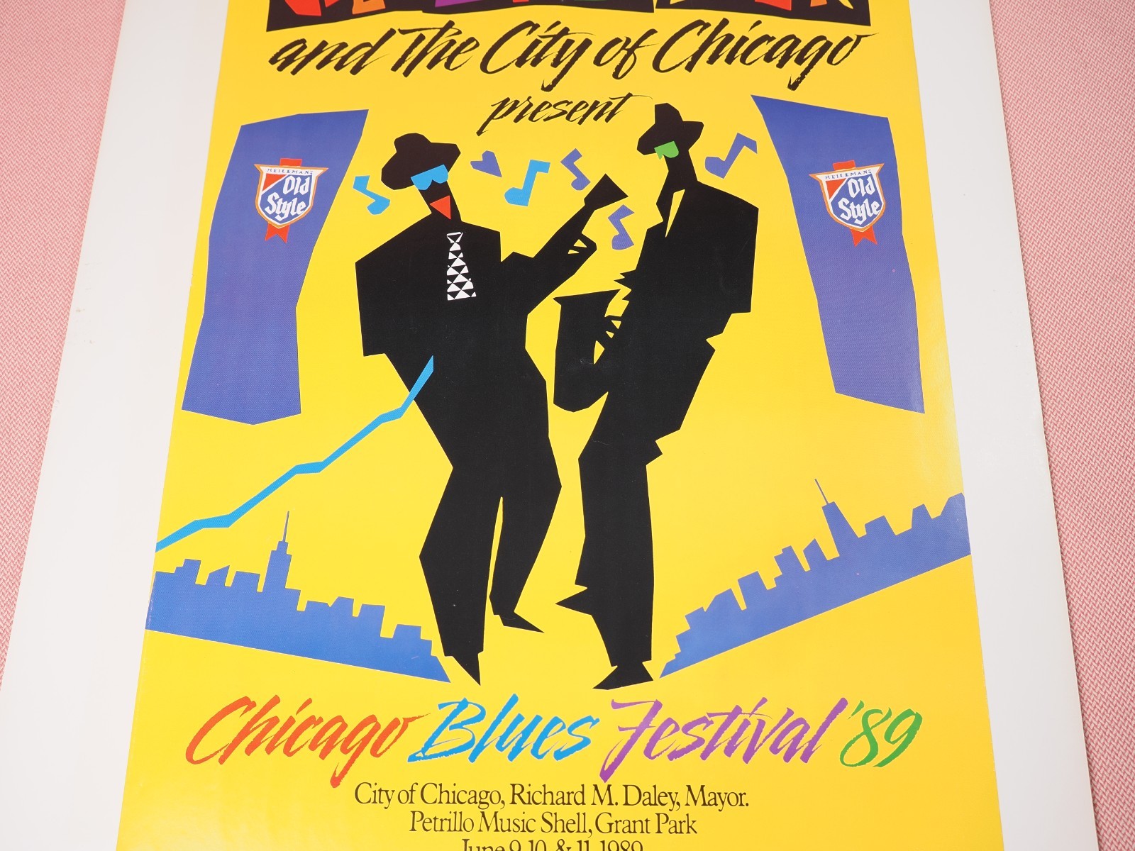 Chicago Blues Festival 1989 Original Poster Old Style Beer 24" x 18"