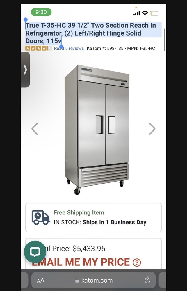 true commercial refrigerator