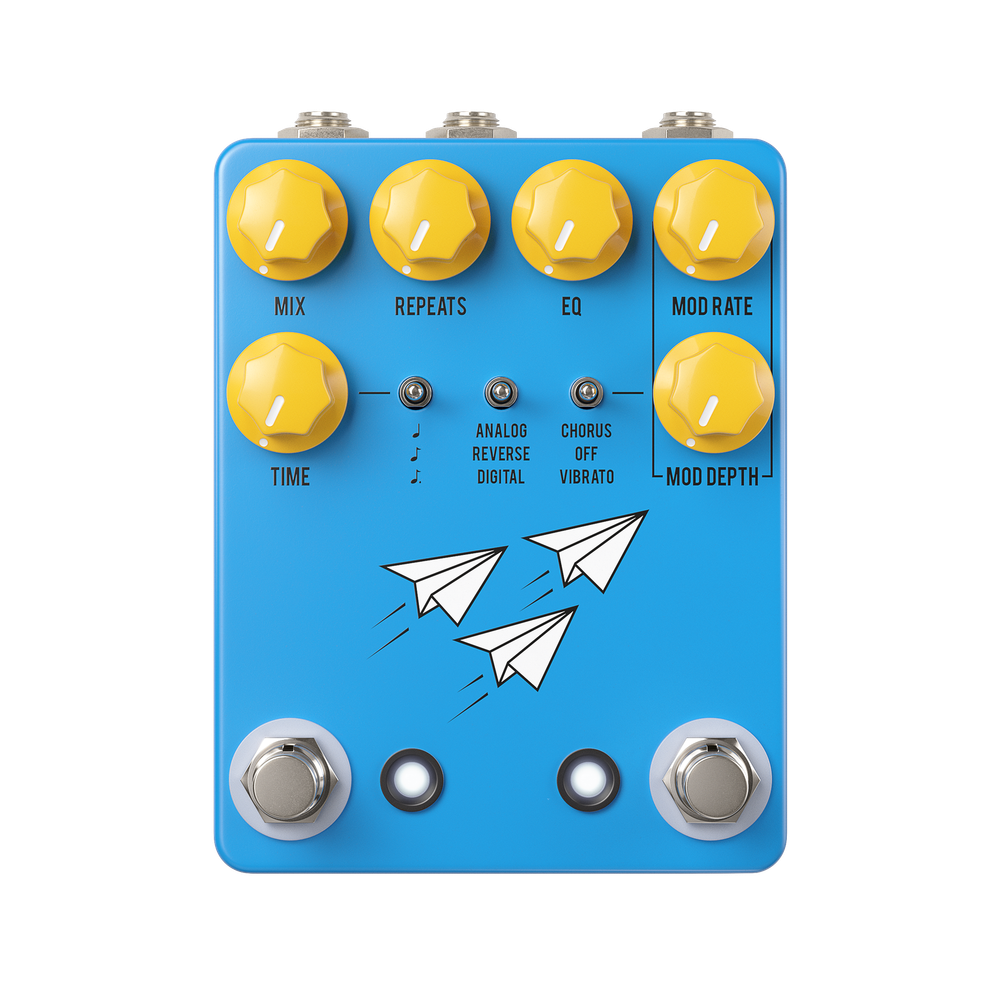 JHS Pedals Flight Delay Reverse Analog Digital Chorus Vibrato Blue
