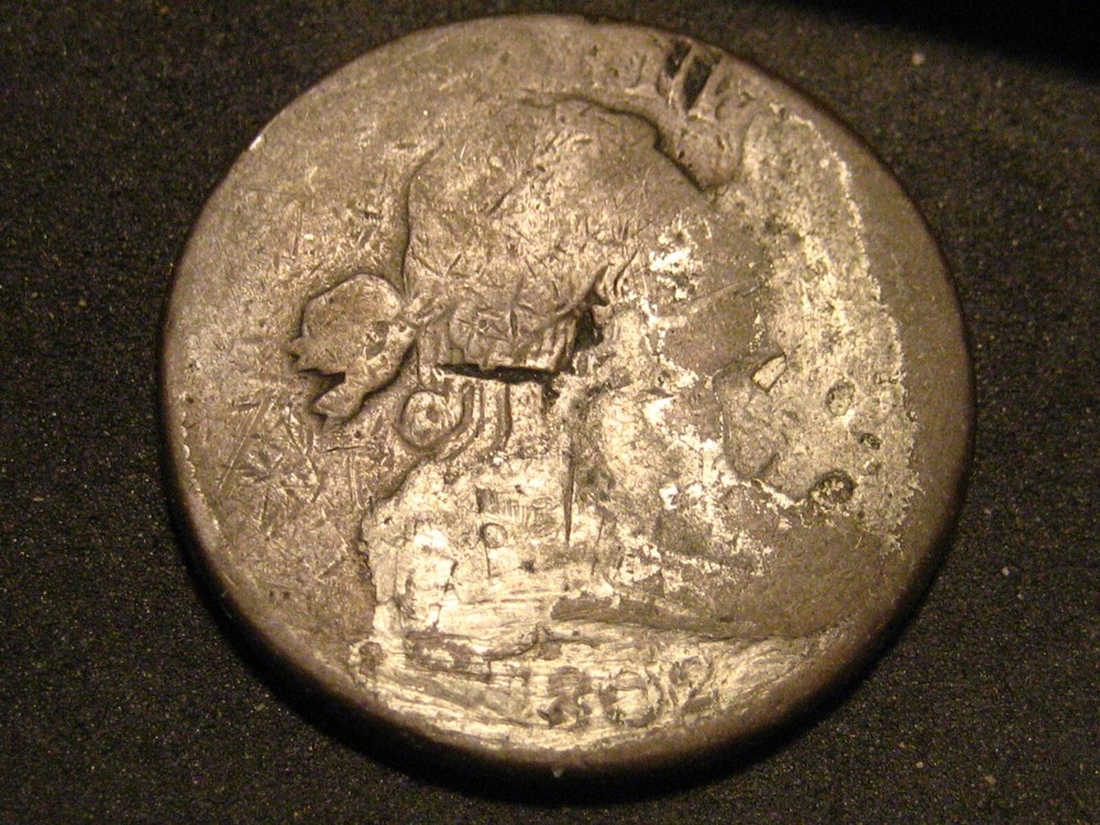 1802 Draped Bust Large Cent Damaged
