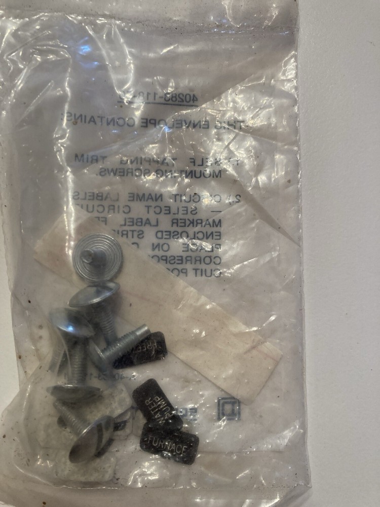 Pack of 6 Square D Self Tapping Trim Mounting Screws.