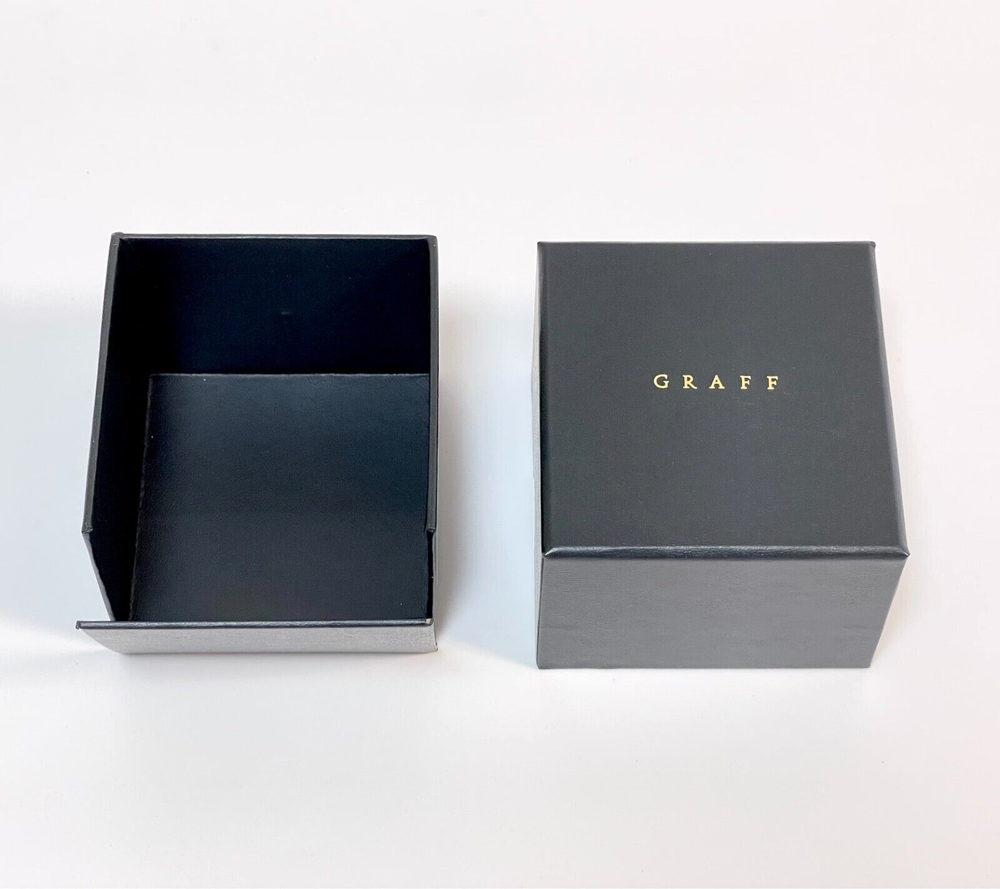 GRAFF Authentic Ring case Black Leather Accessories Jewelry box Damage case