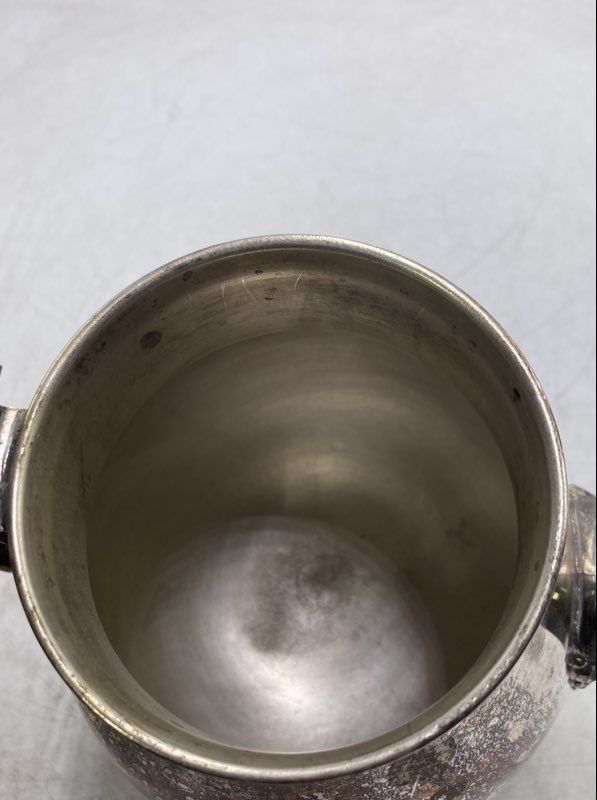 Vintage Silver Plated Collectible Small Teapot With Lid And Handle