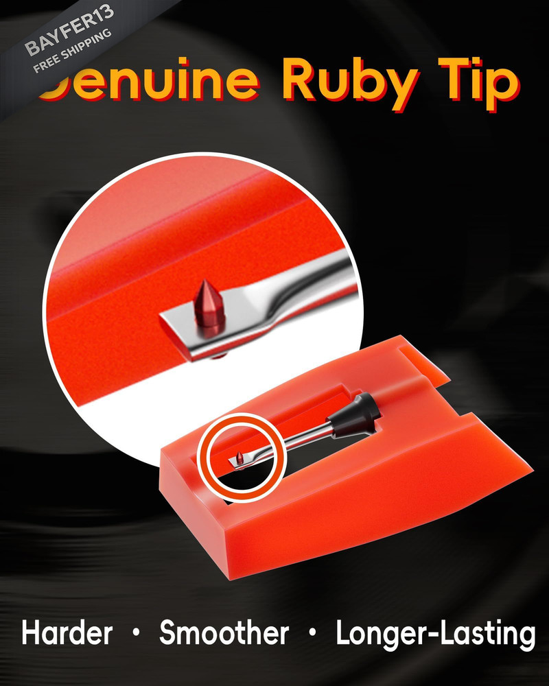 4 Pack Record Player Needles Replacement Compatible with Crosley, Victrola &...