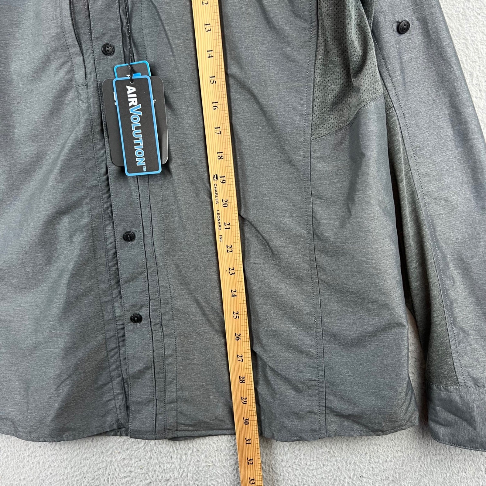 New Kuhl Mens Airvolution Long Sleeve Button Up Shirt Carbon UPF 30+ XXL