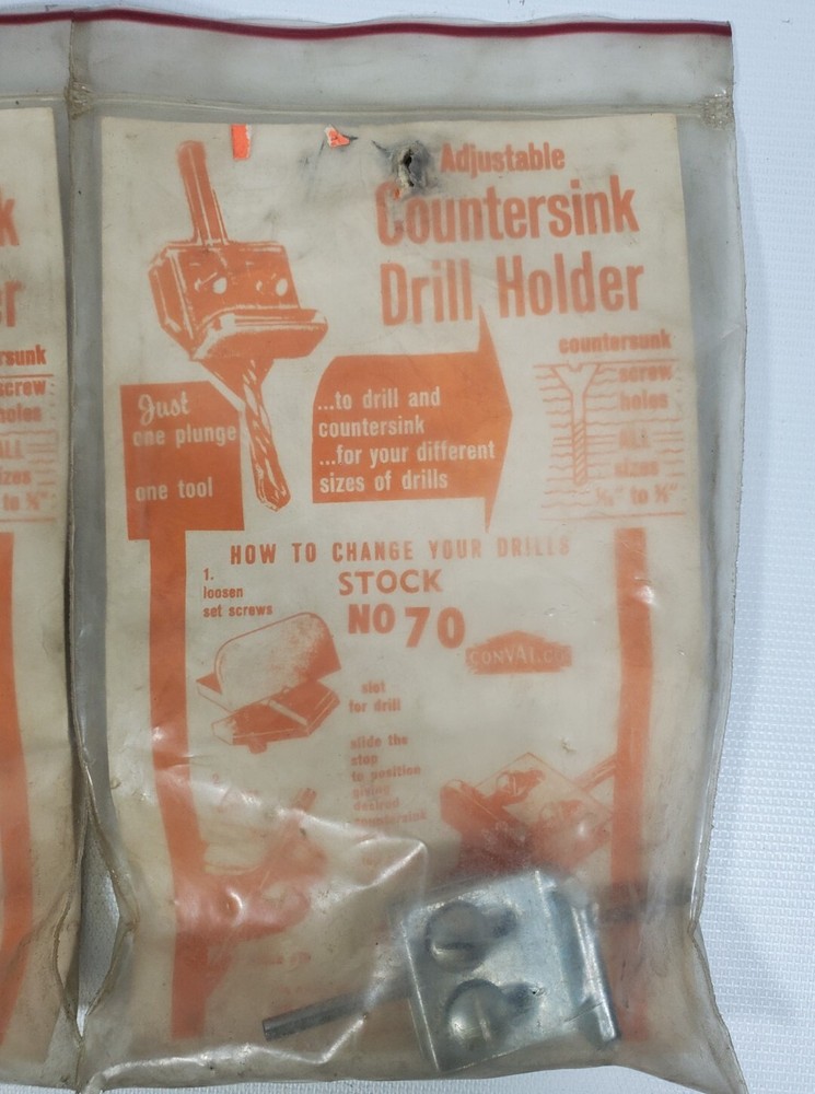 NOS Conval Adjustable Countersink Drill Holder Stock NO 70