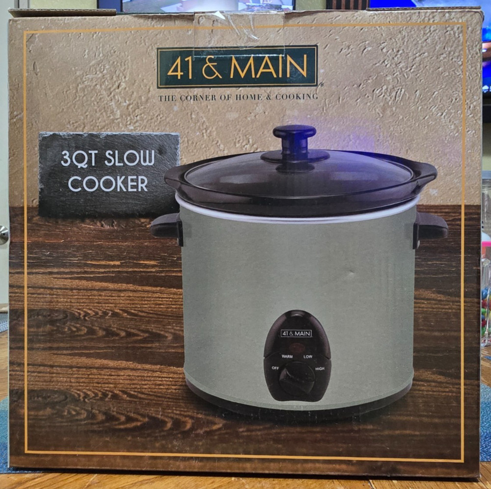 41 and & Main Slow Cooker 3 Three QT Quart