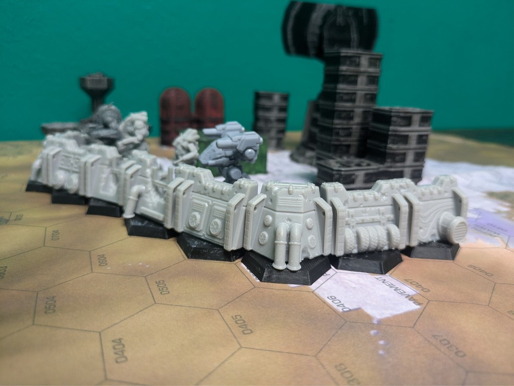 Defensive Walls, 6mm/8mm compatible Battletech