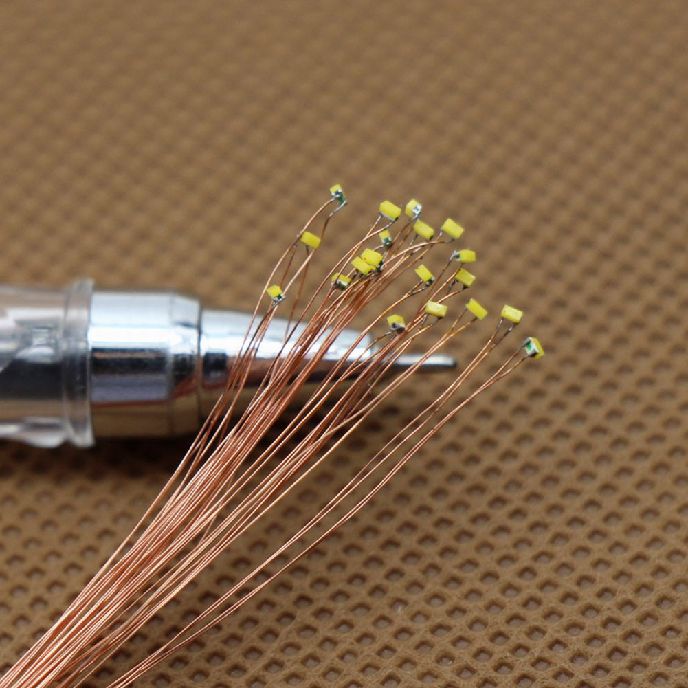 20pcs Pre-wired micro 0.1mm Copper Wire SMD LED 0402 Warm White Lights C0402WM