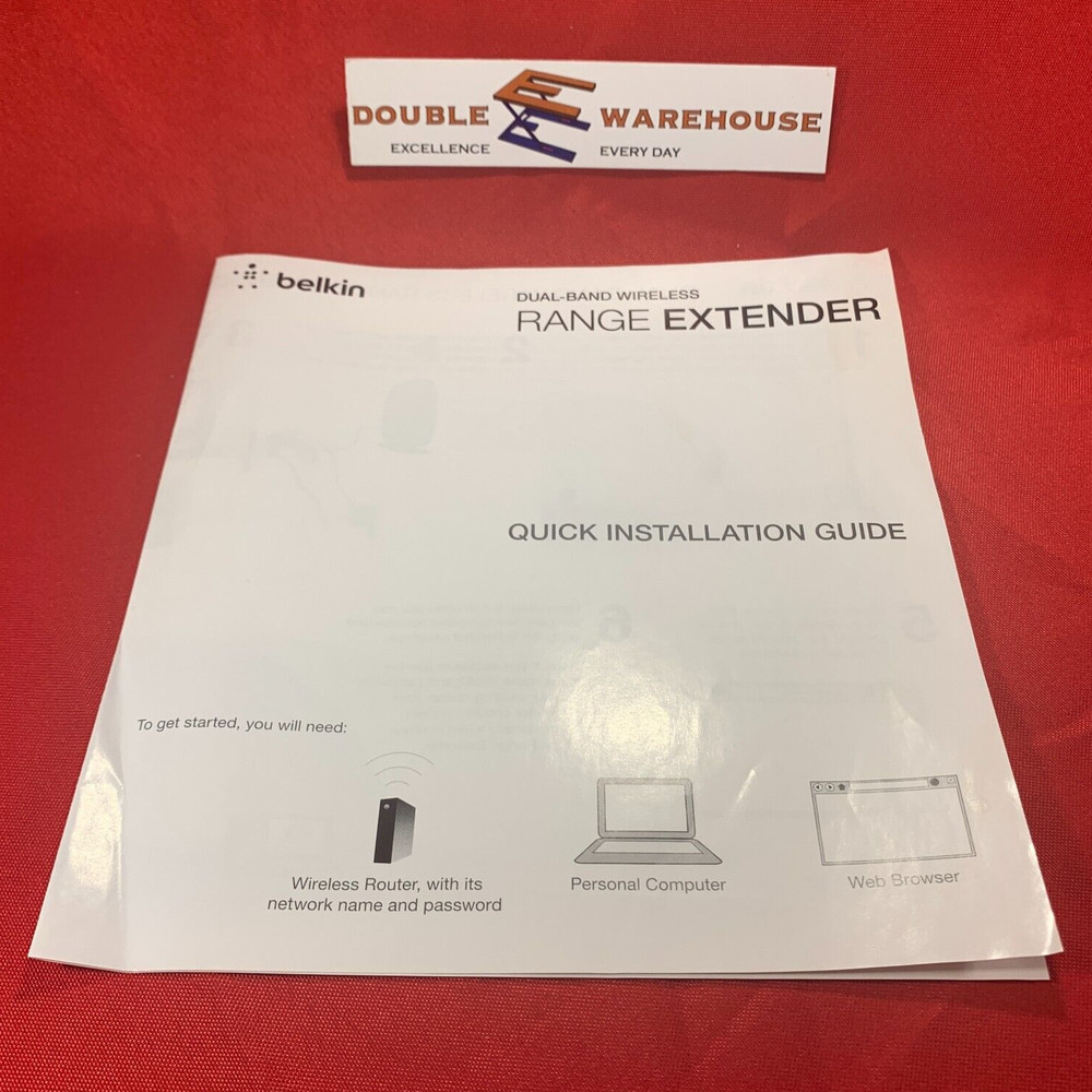 Belkin Dual-Band Wireless Range Extender Quick Installation Guide MANUAL ONLY