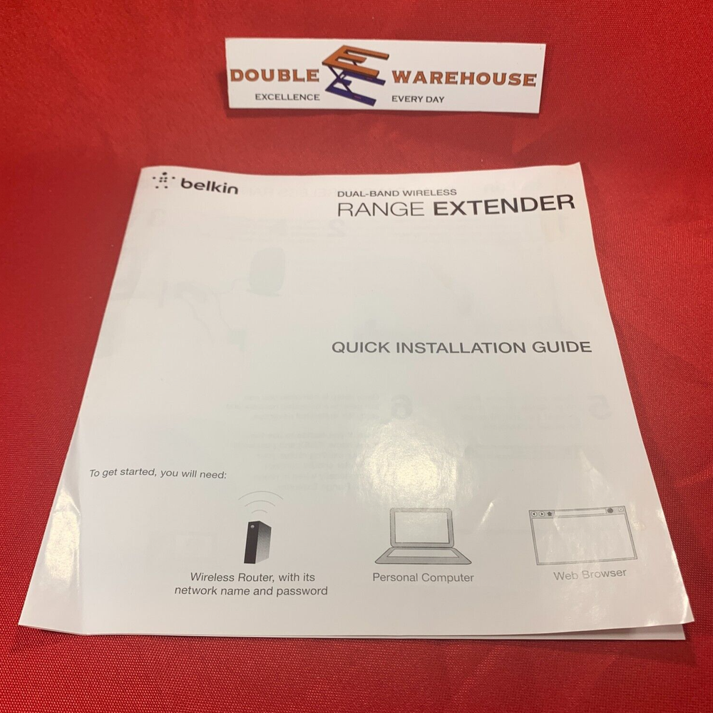 Belkin Dual-Band Wireless Range Extender Quick Installation Guide Manual