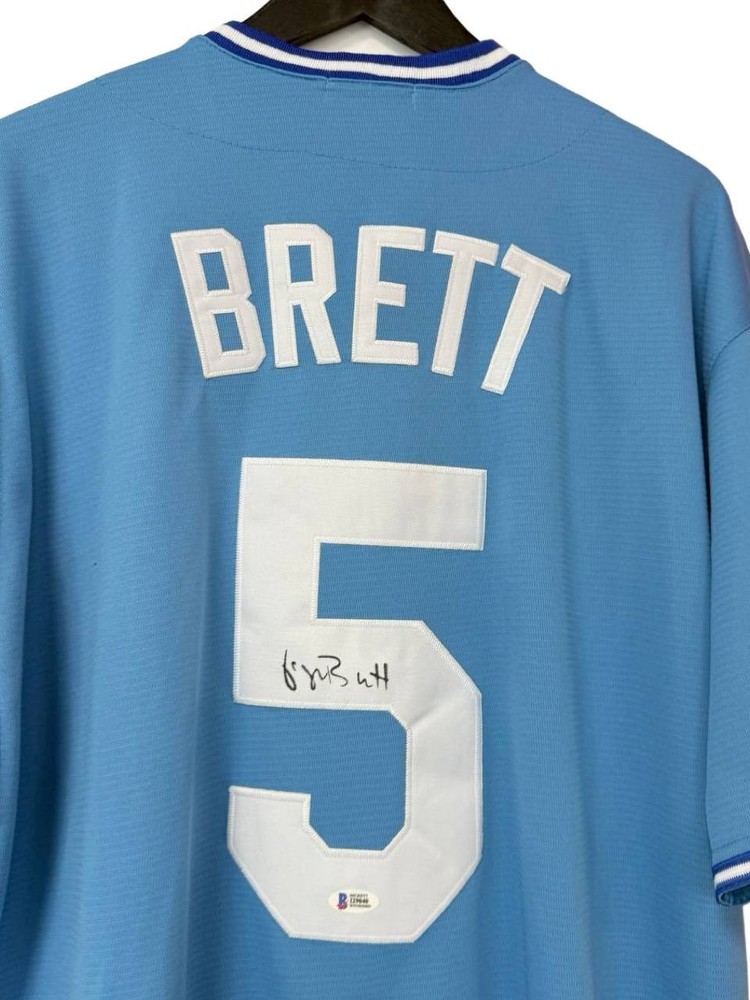 Autographed George Brett Hand Signed Authentic Jersey Size L BAS Authentication