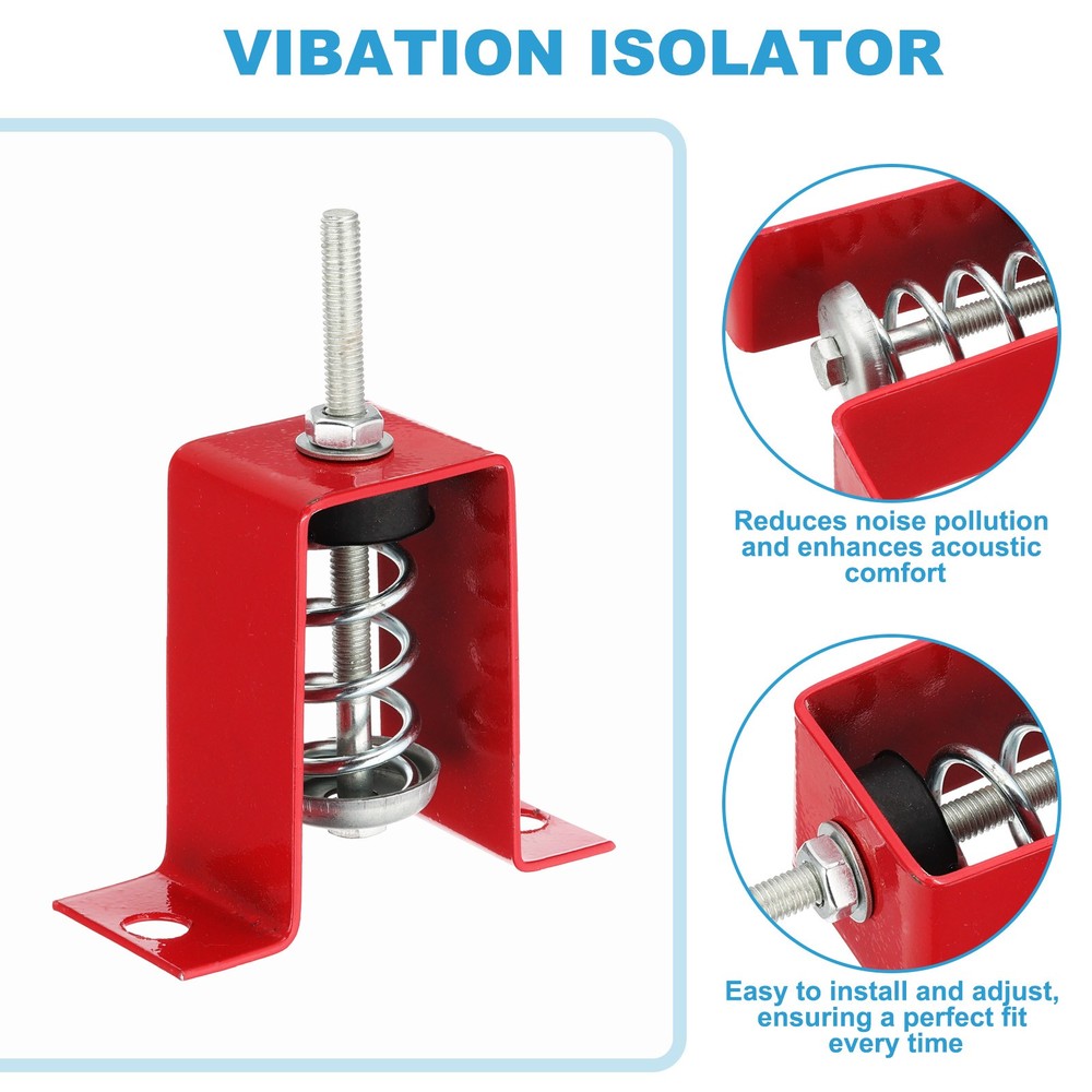 8 Pcs Ceiling Spring Vibration Isolator Hangers 66lb Red (HV)