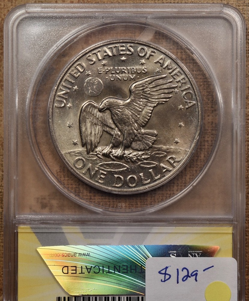 1972 Type 2 Reverse Eisenhower Dollar ANACS MS63 DKRC