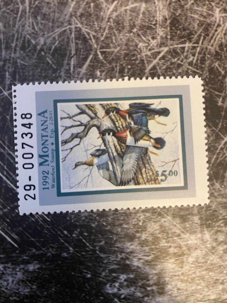 1992 Montana State Duck Stamp,