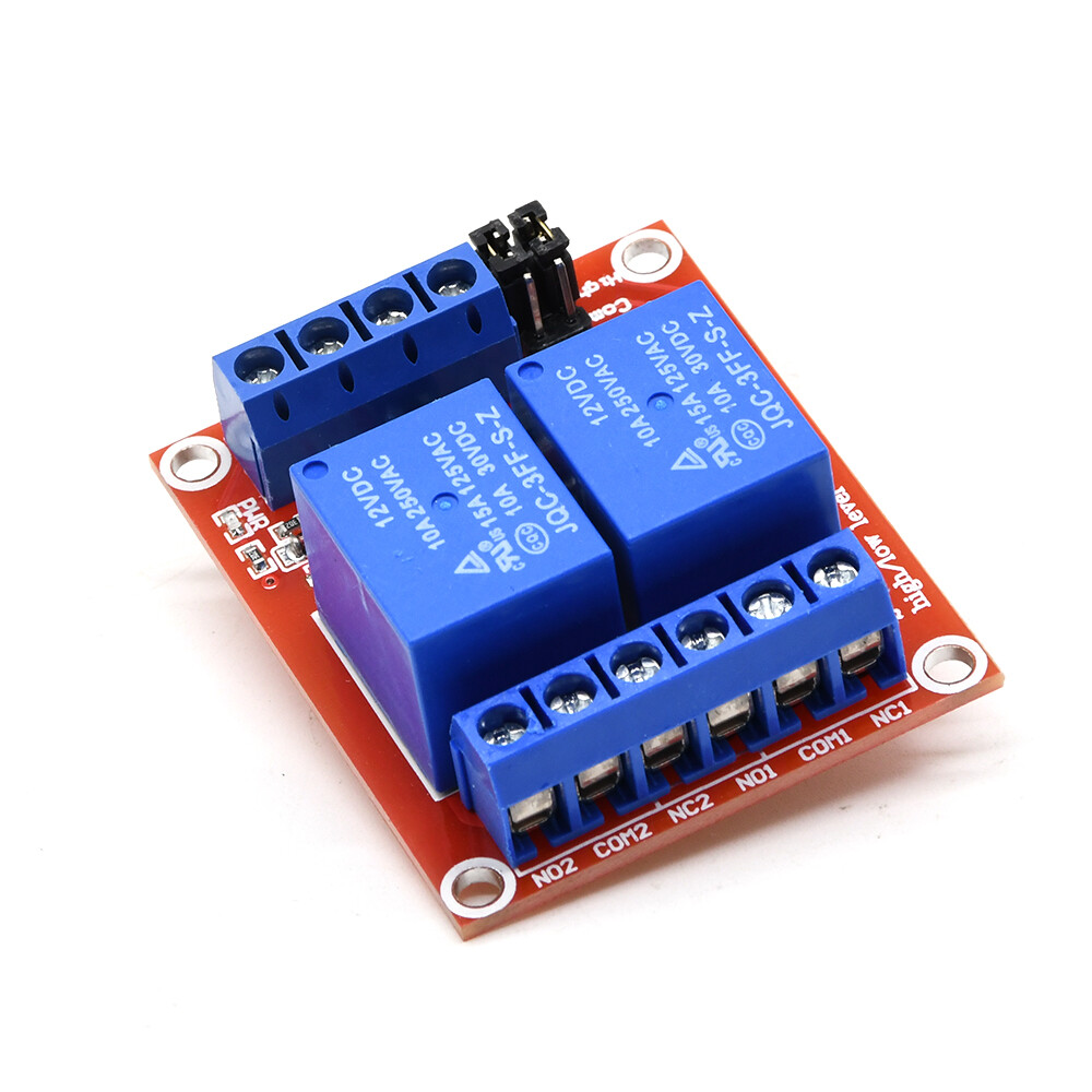 2-Channel 12V Relay Module Optocoupler High and Low Level Trigger