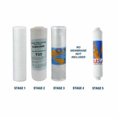 iSpring RTW5 Compatible Filter Kit (Membrane Sold Separately)
