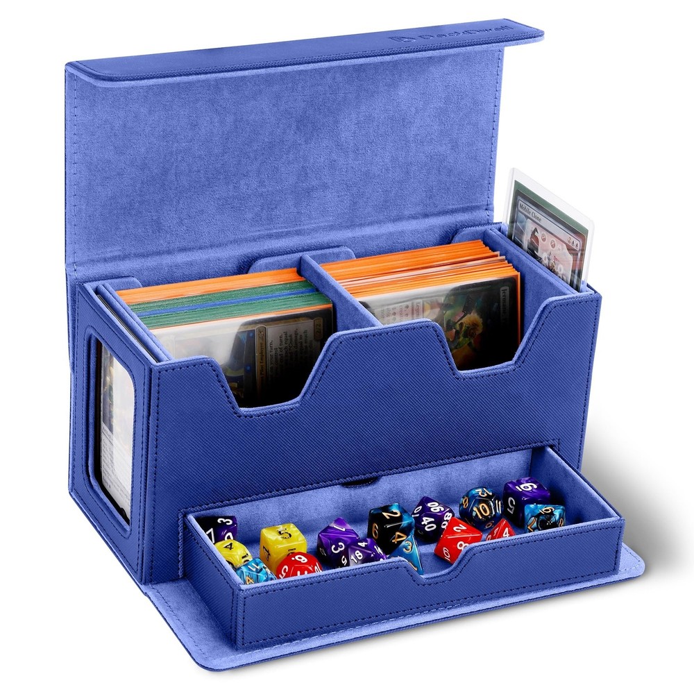 Double deck box, mtg commander box with 2 Commander Display & 1 Dice Tray, Fi...