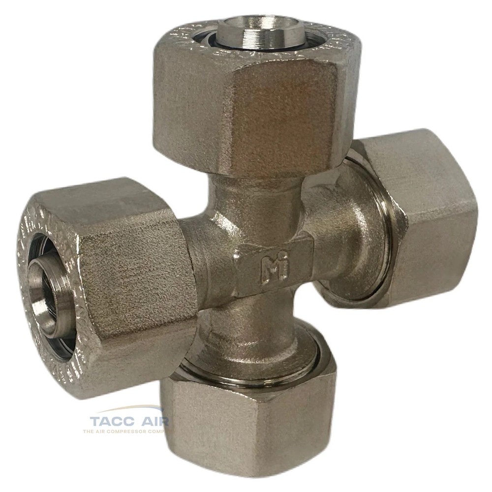 M8041 RapidAir 1/2" Maxline Equal Cross Fitting Compressed Air Splitter