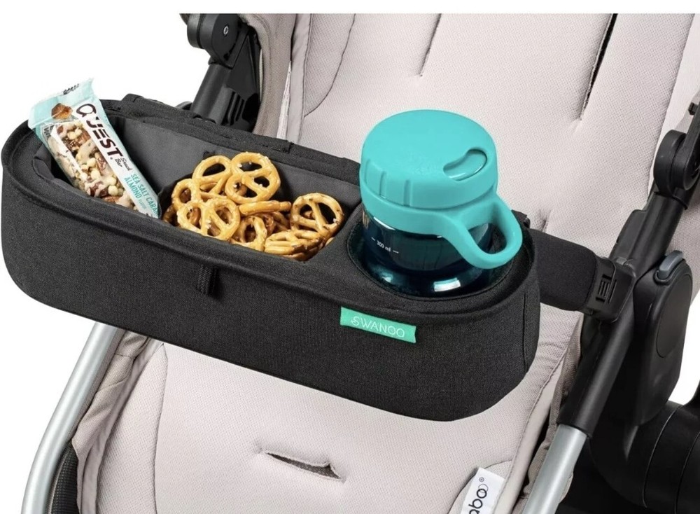 SWANOO Universal Stroller Tray with Sippy Cup Holder