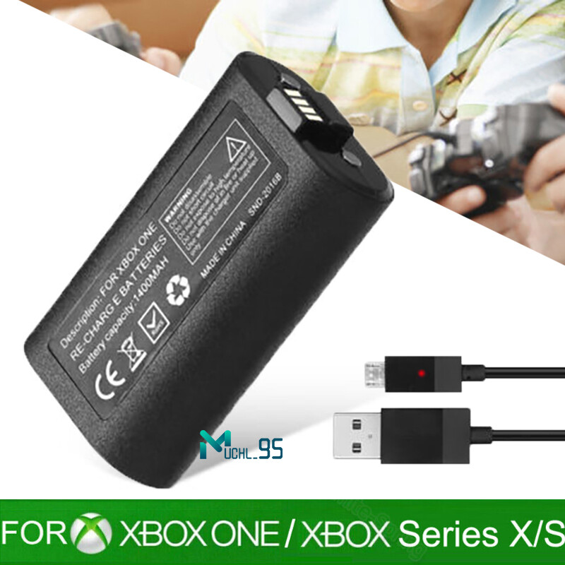 For Xbox One Series S X Controller Rechargeable Battery + Charging Cable Kit