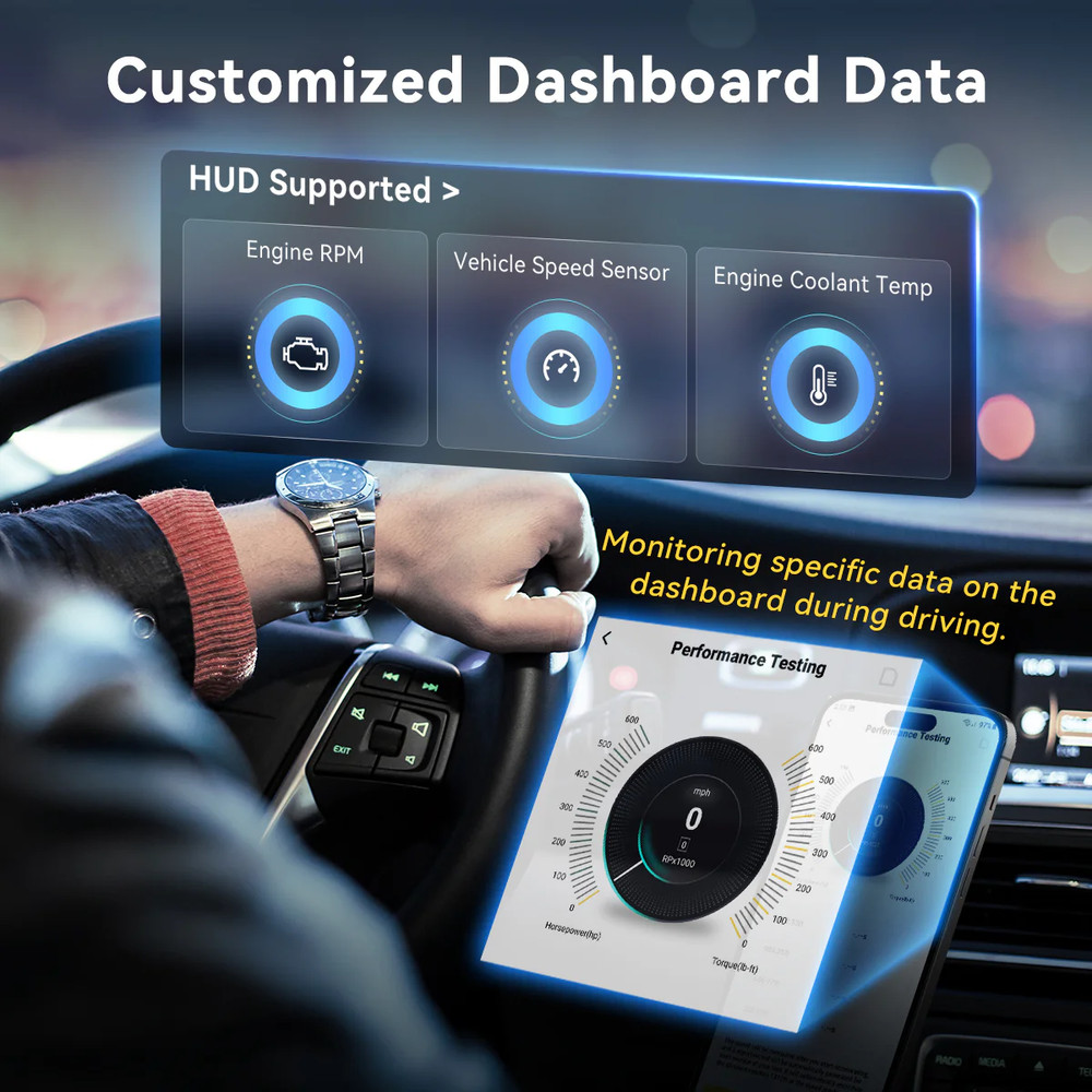 MUCAR BT200 Max Automotive OBD2 Code Reader Lifetime Free AI Diagnostic Scanner