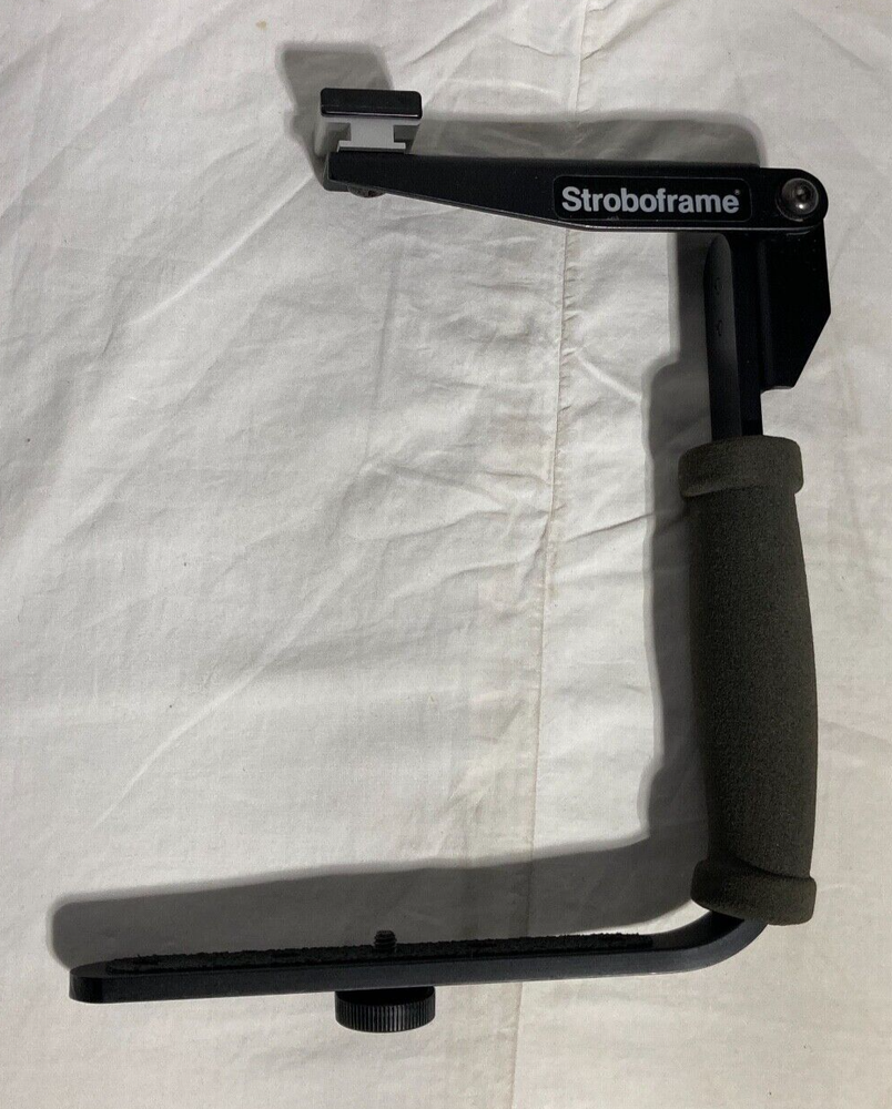 Stroboframe Aluminum Flash Camera Flip Lightweight Bracket. Black USA