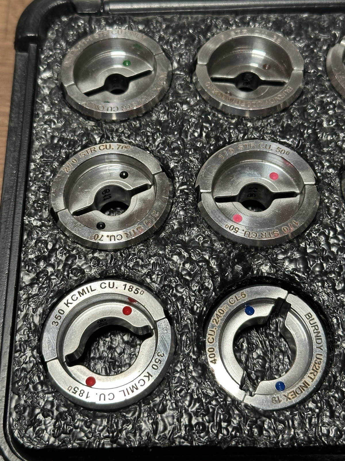 Burndy U Die Set UDIEKITCU 15 Piece See Description