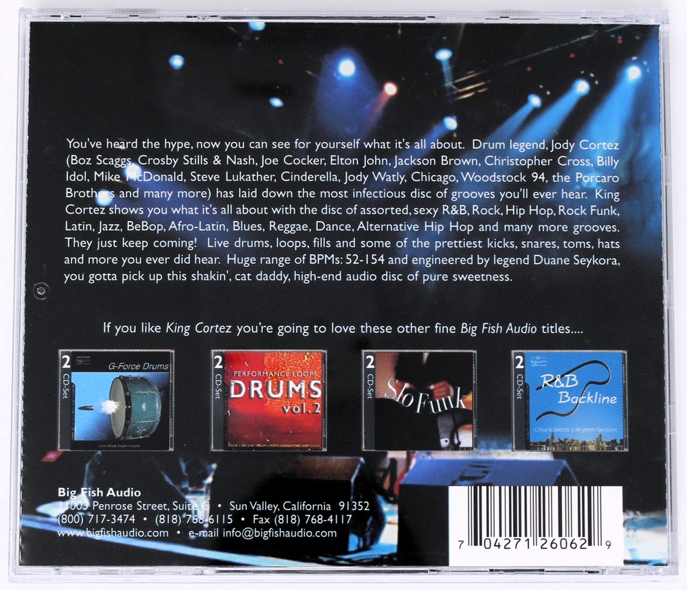 Big Fish Audio King Cortez Killer Loops Sample/Sound Library/Sampling CD